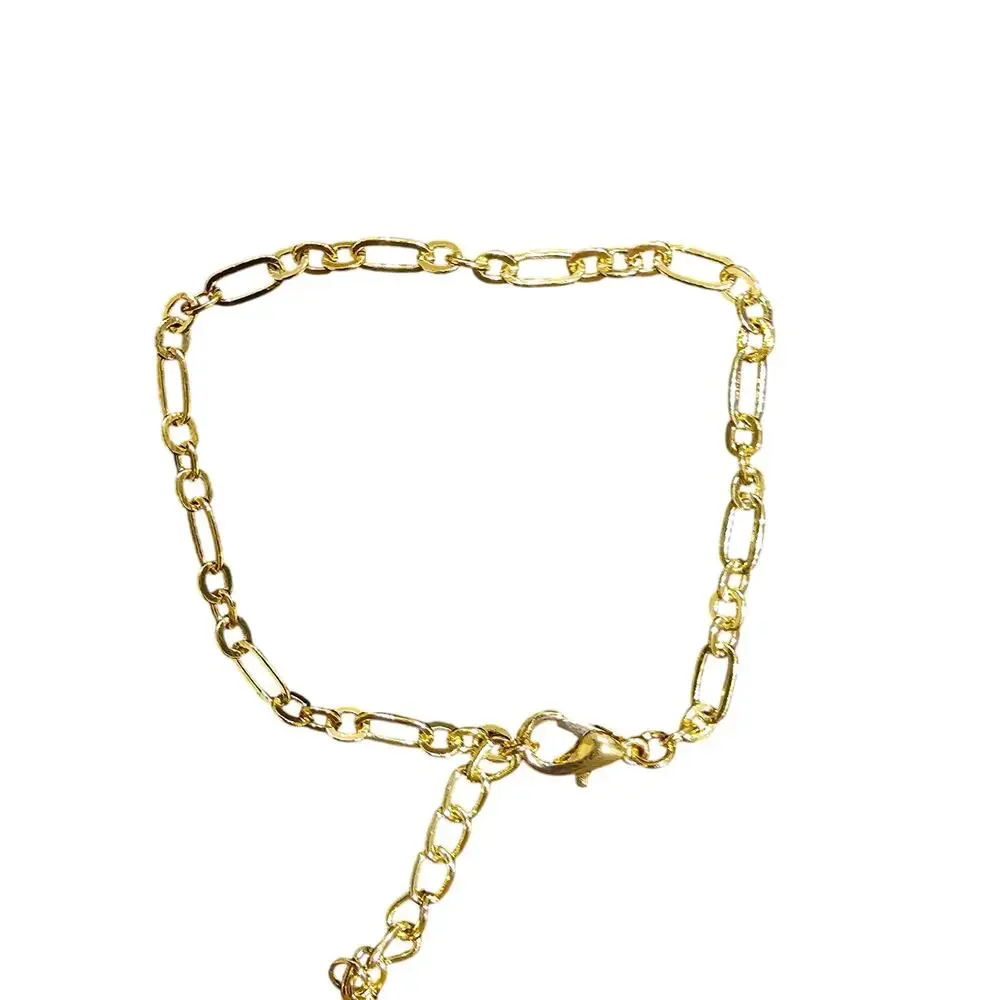 Gold Bracelet Set 4pc Minimalist Stack Beaded Paperclip Chain Dainty Jewelry - Picture 4 of 10